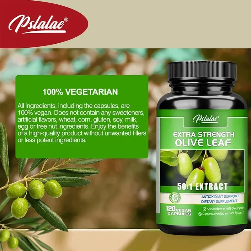 Olive Leaf Capsules - Antioxidant Improves Skin Condition Improves Blood Circulation Promotes Heart and Cardiovascular Health