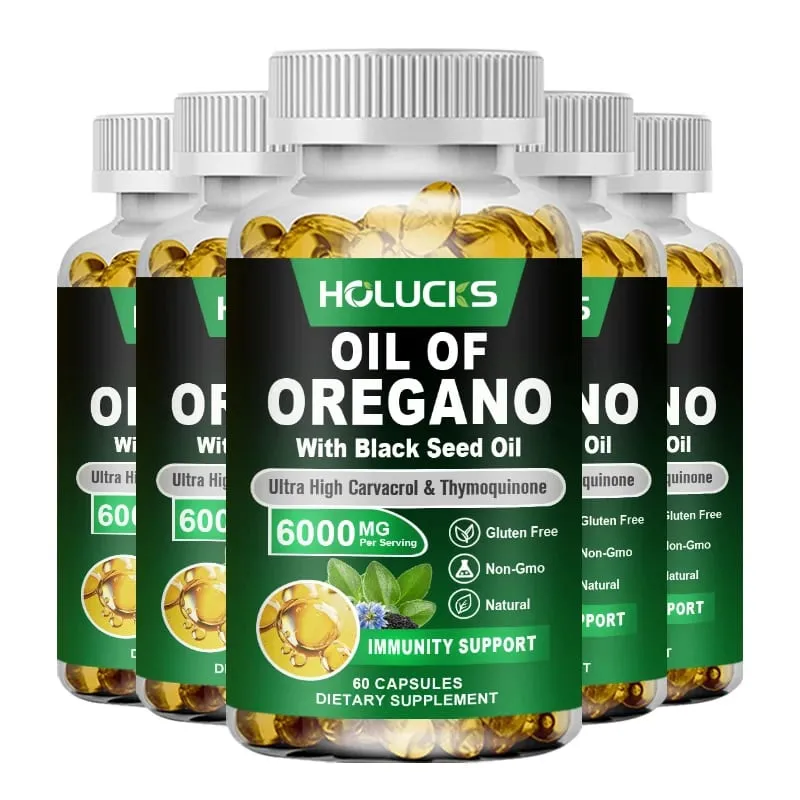 Pure Oil of Oregano Supplement for Sinus Relief Allergies & Healthy Immune Response Respiratory & Gut Health GMP Certified