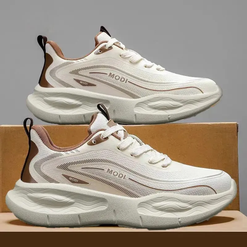 Casual Fashion Mens Sneakers Platform Increase Height Breathable Running Shoes Free Shipping Lightweight Non Leather Hiking