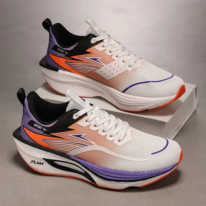Marathon Men Sports Running Shoes Women's Carbon Board Air Cushion Breathable Athletic Lightweight Comfortable Nonskid Sneakers