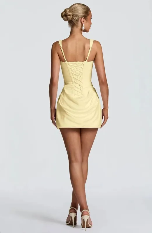 Square-neck Halter Mini Dress Women Sexy Pleated Sleeveless Backless High Waist Bodycon Dresses 2026 Women's Summer Party Robes