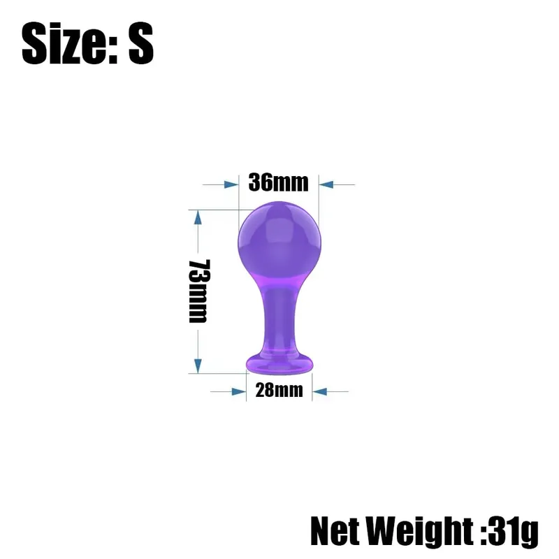 Anal Butt Plug Anal Trainer Sex Toy with Long Pleasure Wand with Tapered Head Unisex Bum Plug for Men Women