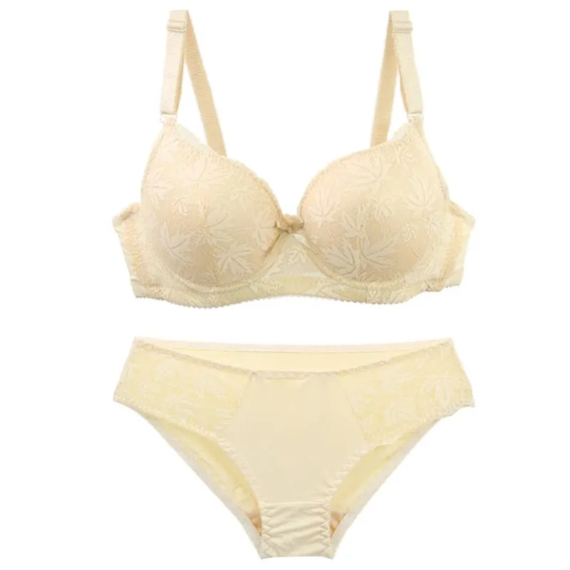 DaiNaFang 2026 New Sexy Female Lingerie ABC Cup Push Up Bras Set Breathable Women Bow Floral Underwear Panties Briefs