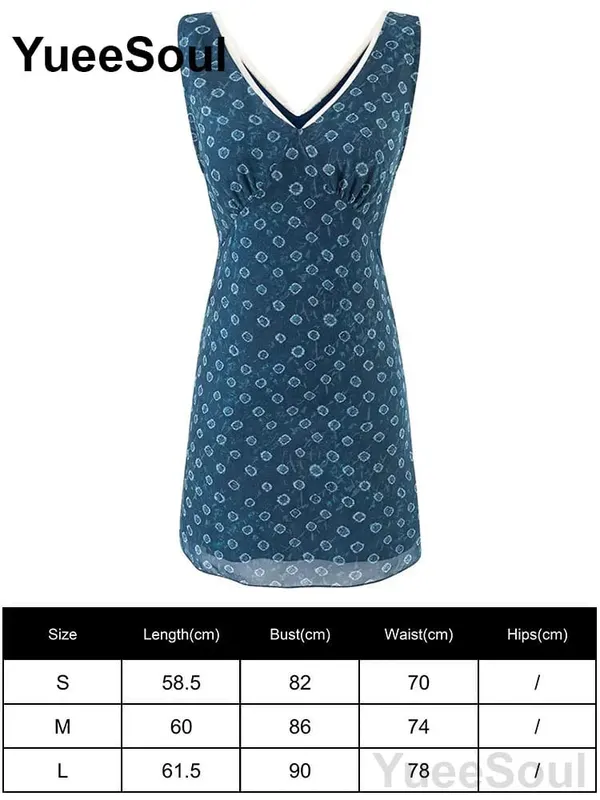 Blue Printed Mini Dress 2026 Summer New Elegant Party Birthday Evening Dresses Y2K Sweet Cute High Street Casual Women Dress