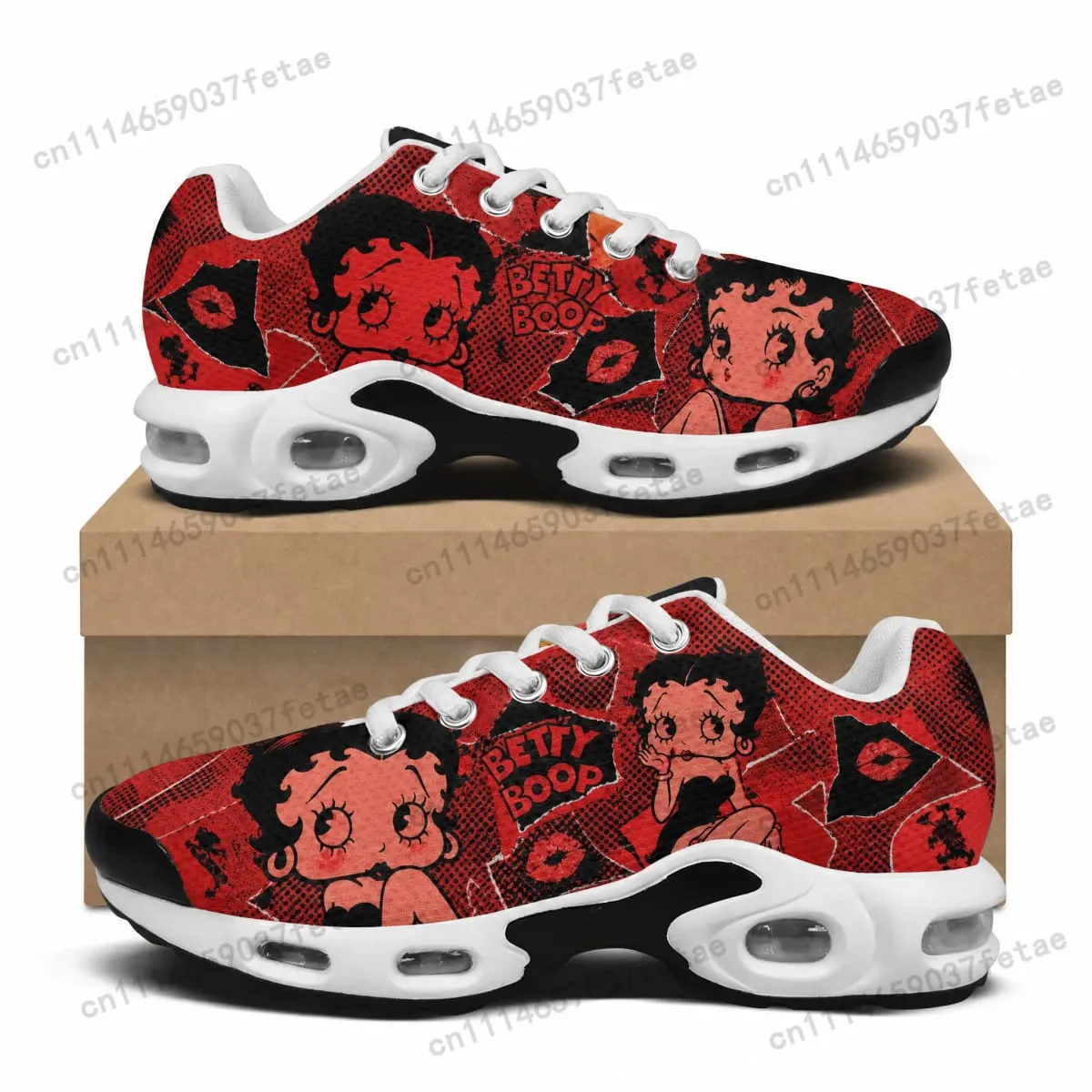Betty Boop Cushion Sneakers Mens Womens Hip Hop Rock Lightweight Sports Shoes Custom Couple Cool Popular Leisure Sneaker — image 8