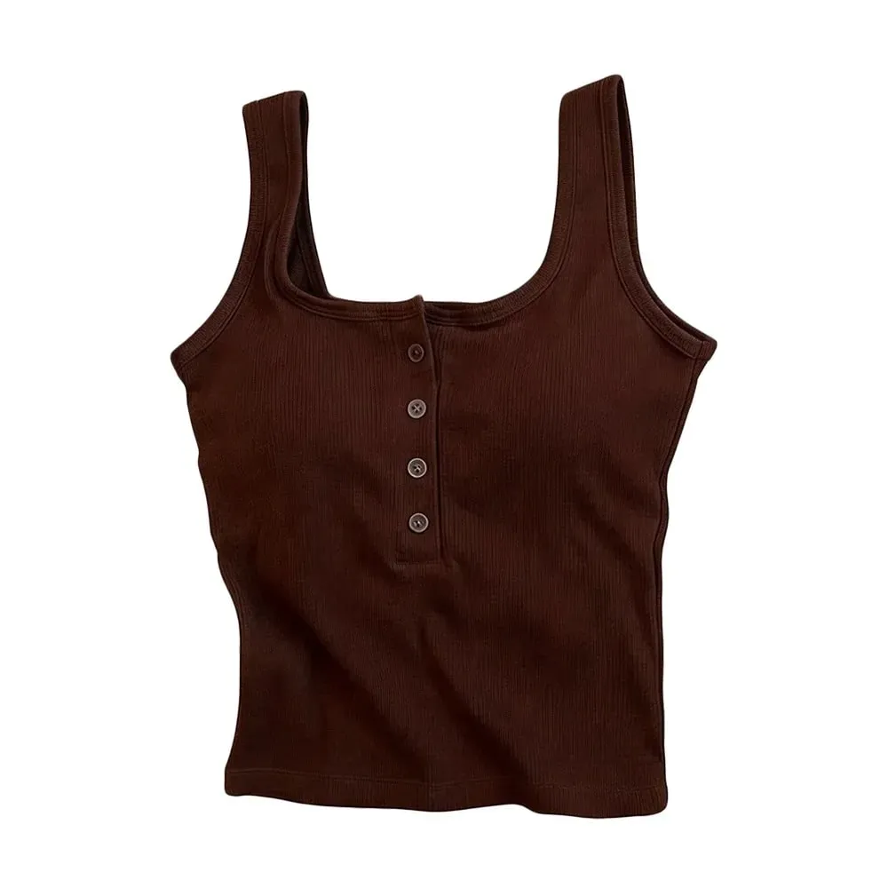 Casual U Neck Summer Tank Tops Sleeveless Underwear Cami Top Shirt Camisoles Loose Vest Corset for Women