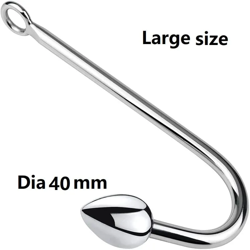 Lille medium store 3 kugler sæt metal anal krog perler head butt plug dilatator prostata massager indsats bdsm sexlegetøj til mænd