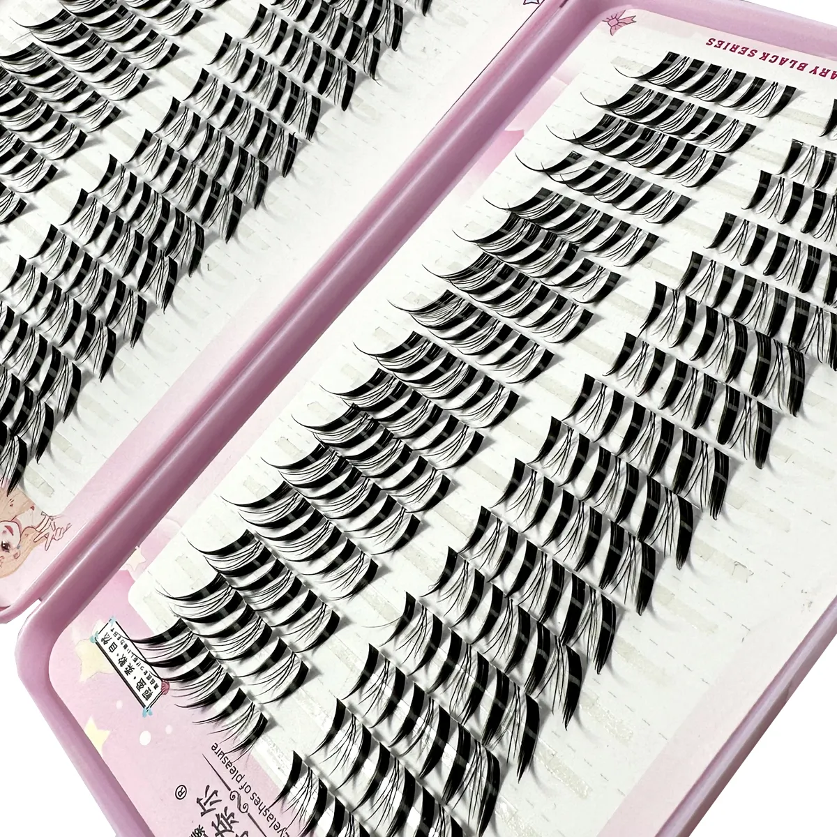 32 rangées de cils Manga œil de renard cils yeux de chat cils individuels aspect naturel bricolage Extension de cils Volume grappes de cils