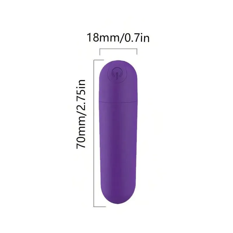 USB Rechargeable Bullet Vibrator - Waterproof Mini Powerful Vibrator 10 Modes Clit G-Spot Stimulator Sex Toy for Women