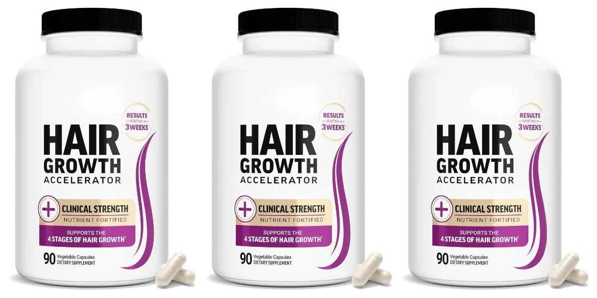 Hair Growth Accelerator Capsules with Biotin Saw Palmetto & Collagen for Thicker Fuller Hair Support Adults 90 Capsules