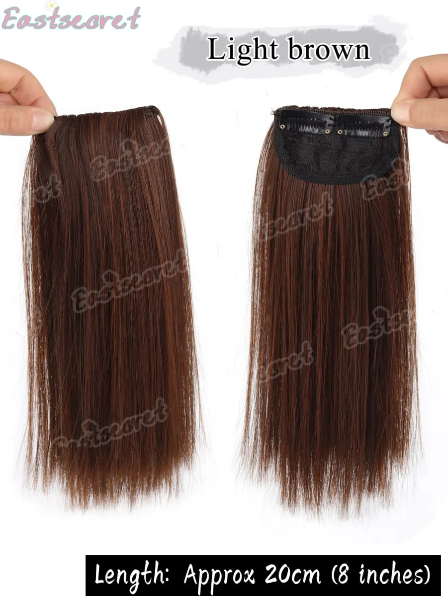Hair Clip Natural Hair Extensions Clip In Synthetic wig Extensions 8/12Inch Hairpiece Replenish Hair Volume Clip In Natural Hair