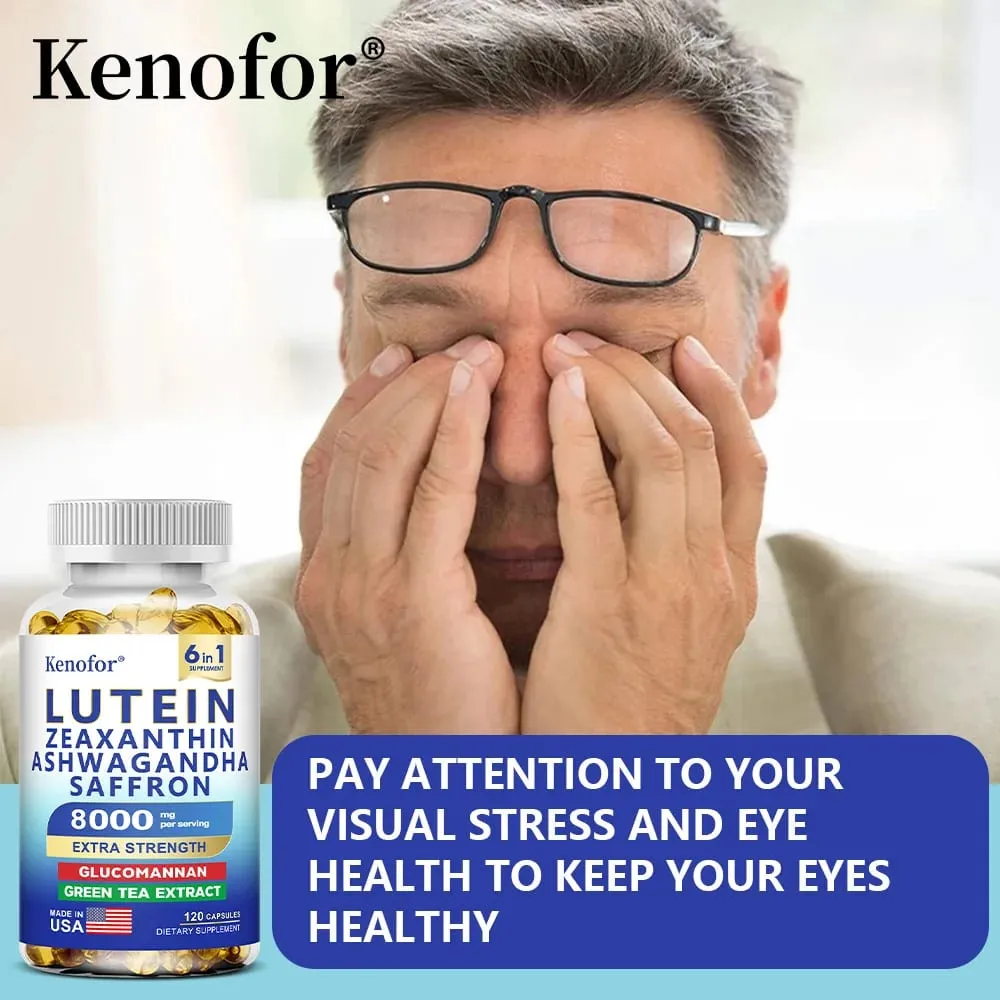 Lutein and Zeaxanthin Capsules - Eye Health Support Supplement Supports Overall Vision Vegan Friendly & Non-GMO 120 Softgels