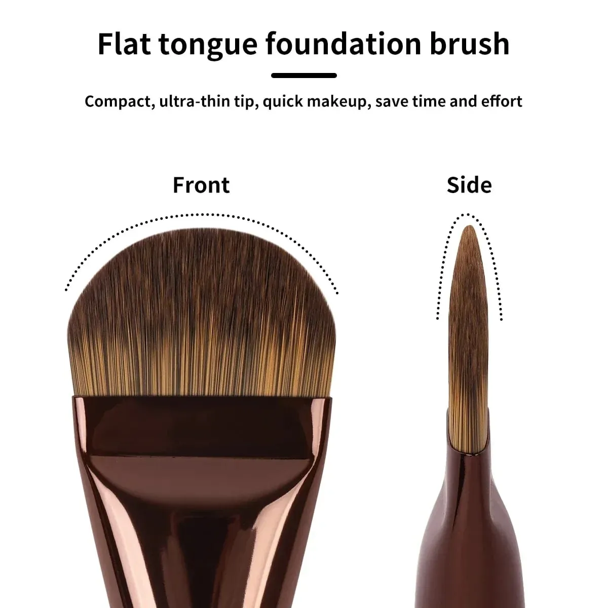 New 2Pcs Professional Foundation Makeup Brushes Soft Dense Hair for Blending Liquid Cream Flawless Powder Makeup Beauty Tools