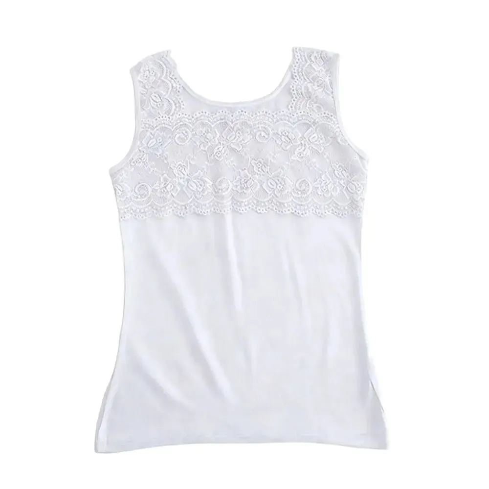 Casual U Neck Summer Tank Tops Sleeveless Slim Fitted Tops With Lace Camisoles Cami Top Shirt for Women With Lace — image 8