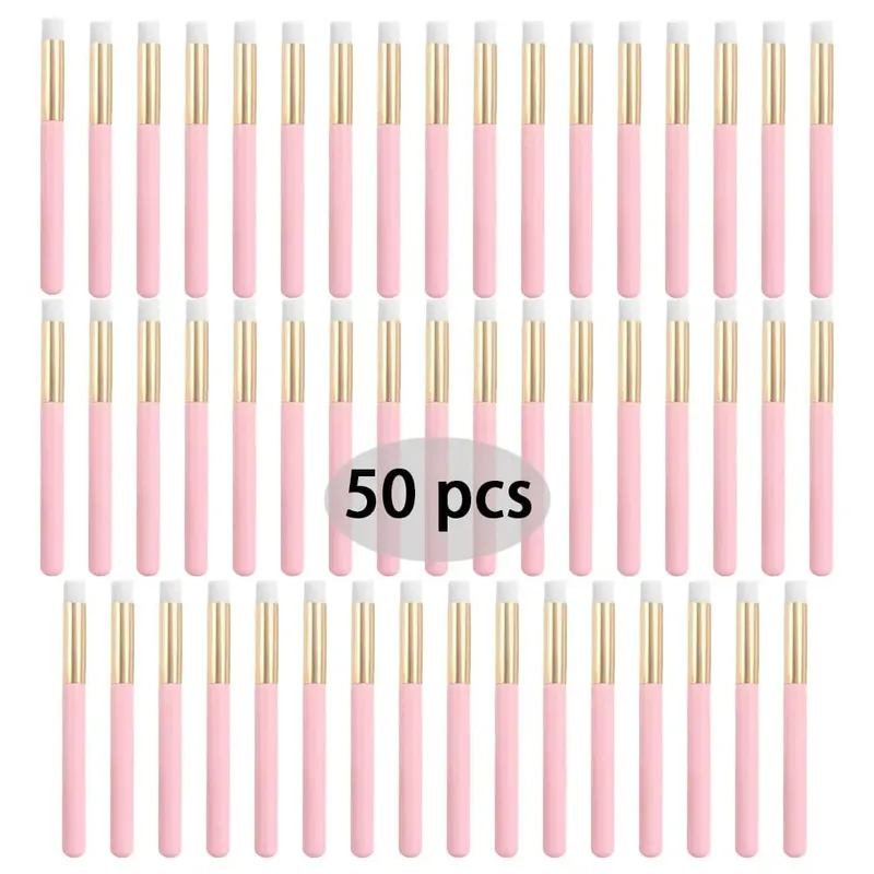 50Pcs Professional Soft Lash Extension Shampoo Brushes Deep Cleansing Eyelash Eyebrow Nose Peel Care Salon Beauty Supplies Tools