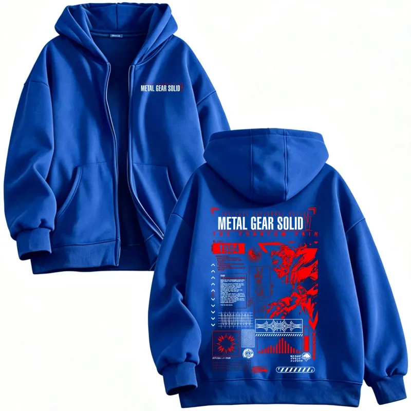 MGS5 Metal Gear Solid V The Phantom Pain Venom Snake Zipper Hoodies Men's Women Zip Up Hooded Sweatshirts Jackets Coats — image 7