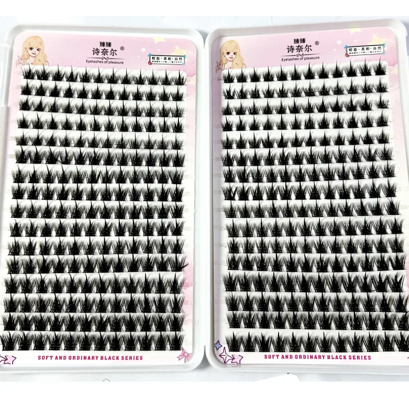 32 rangées de cils Manga œil de renard cils yeux de chat cils individuels aspect naturel bricolage Extension de cils Volume grappes de cils