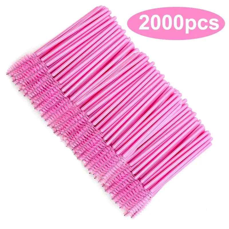 Wholesale 50/1000/2000pcs Spoolies Brush Mascara Wands Wholesale Eyebrow Lash Cleaning Brushes Applicator Makeup Tools Eyelash — image 1