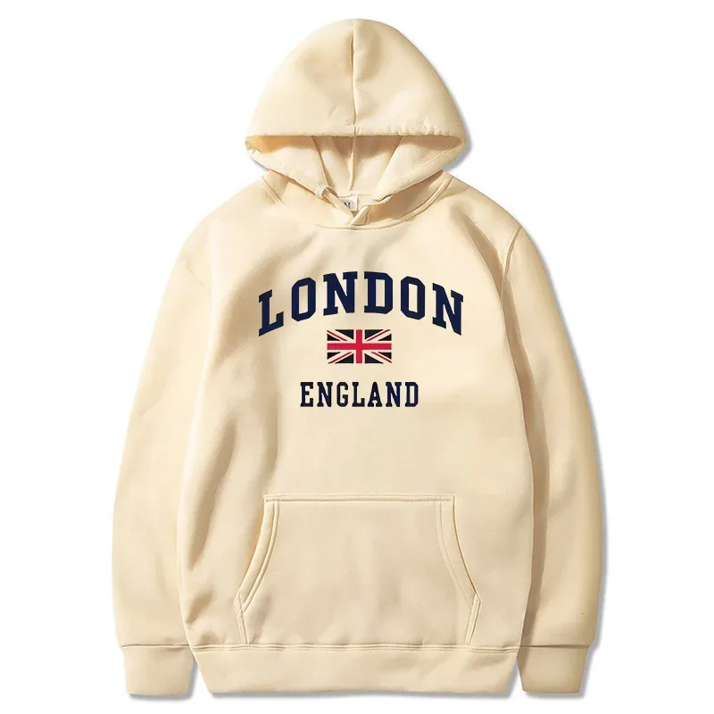 London Inggris Hoodie Pria Berkerudung Kaus Musim Dingin Musim Gugur Bulu Olahraga Luar Ruangan Kasual Pullover Pria Wanita Pakaian Hoodie