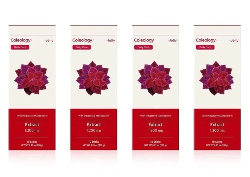 Coleology Cutting Stick Jelly Pomegranate Flavor with Plant Based Formula and Chia Seeds Help Stay Healthy 10packs Supplement