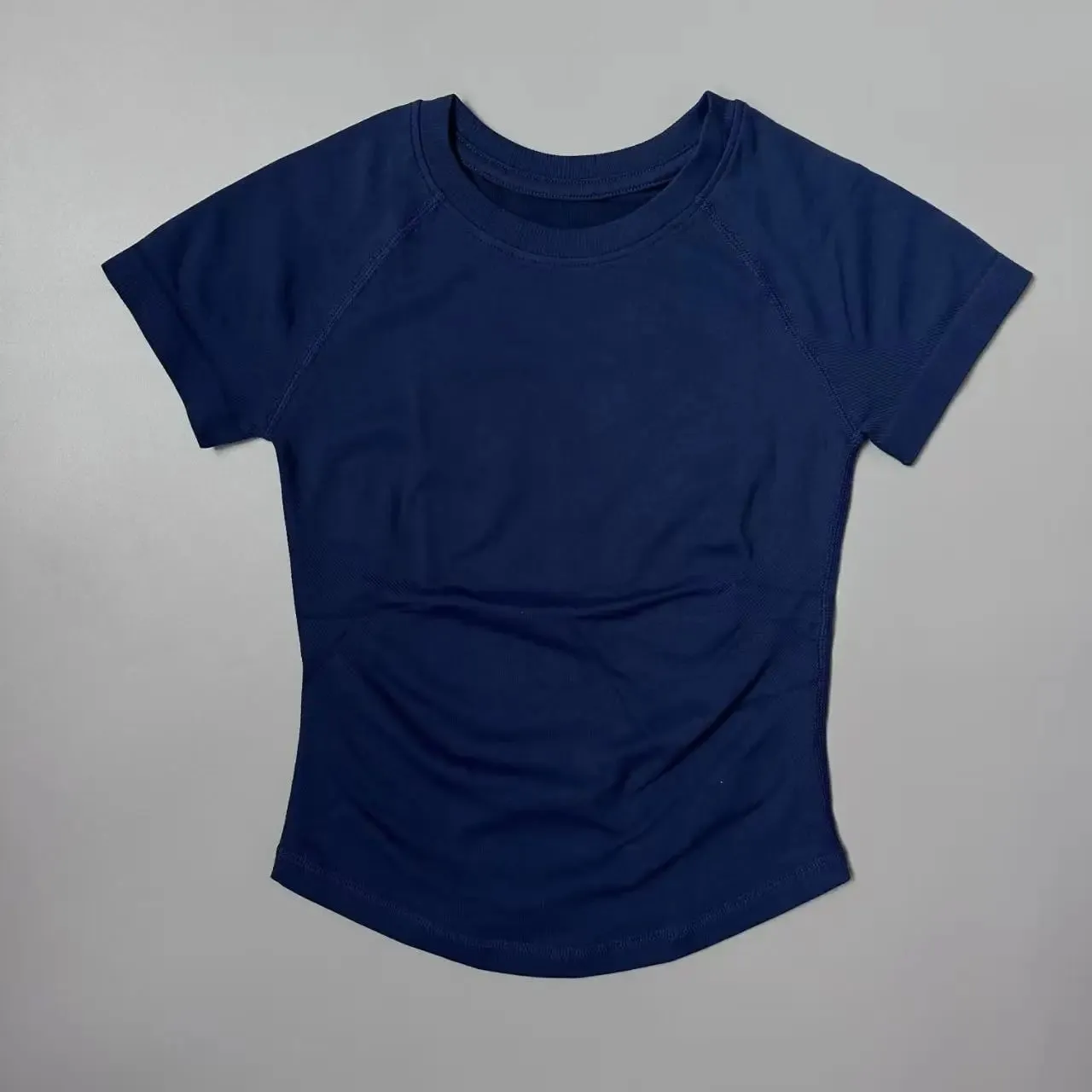 Women Elastic Slim Short Sleeve T-Shirt Soft Breathable Casual Top for Gym Yoga Jogging Fitness Daily Wear