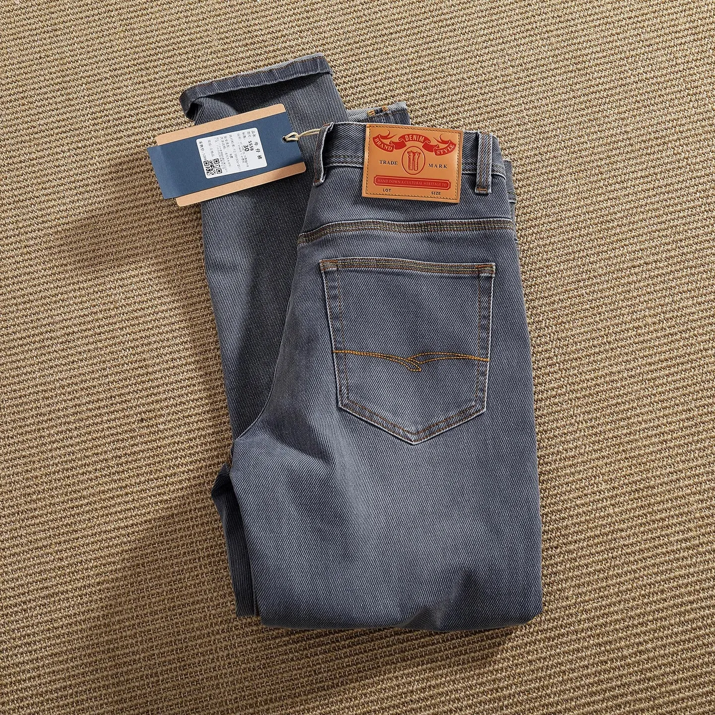 2026 Autumn New American Retro Wear-resistant Stretch Multiple Pockets Jeans Men's Fashion Washed Straight Conical Trousers