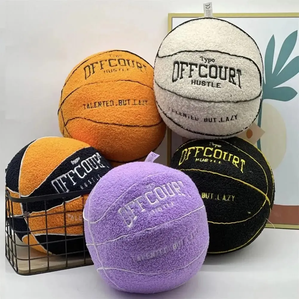 Offcourt Basketball Pillow Basketball High Quality Basketball Pillow Stuffed Simulation Lifelike Basketball Pillow