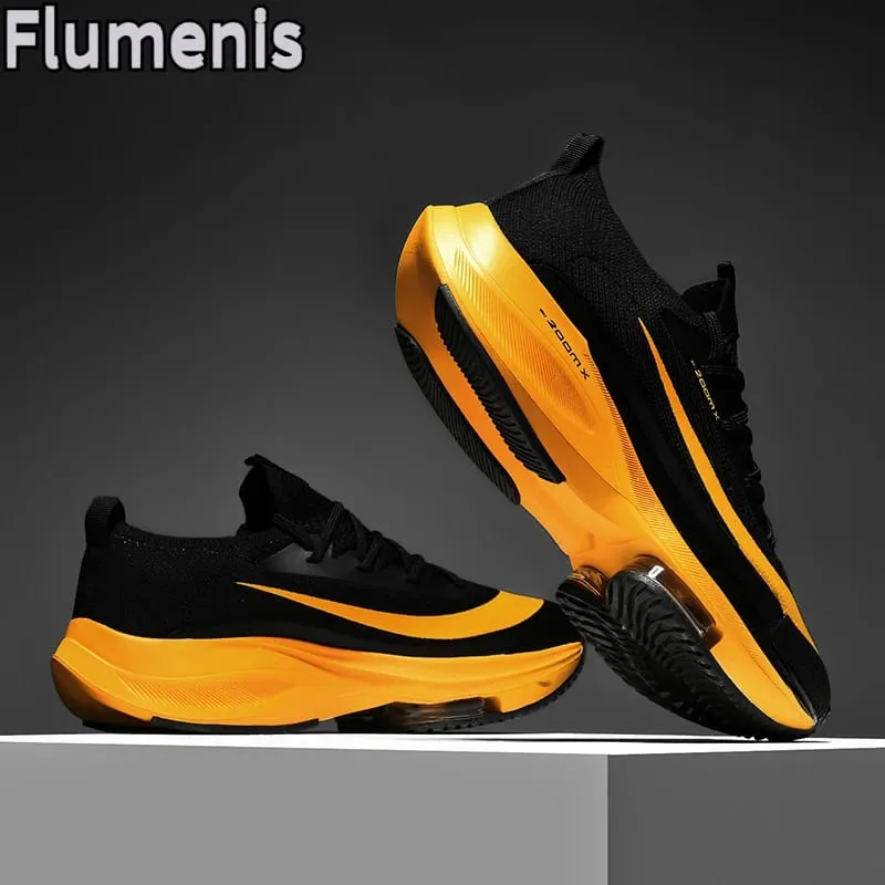 Men's Running Shoes Breathable Racing Cushioning Outdoor Running Shoes Casual Non Slip Mesh Off-Road Shoes
