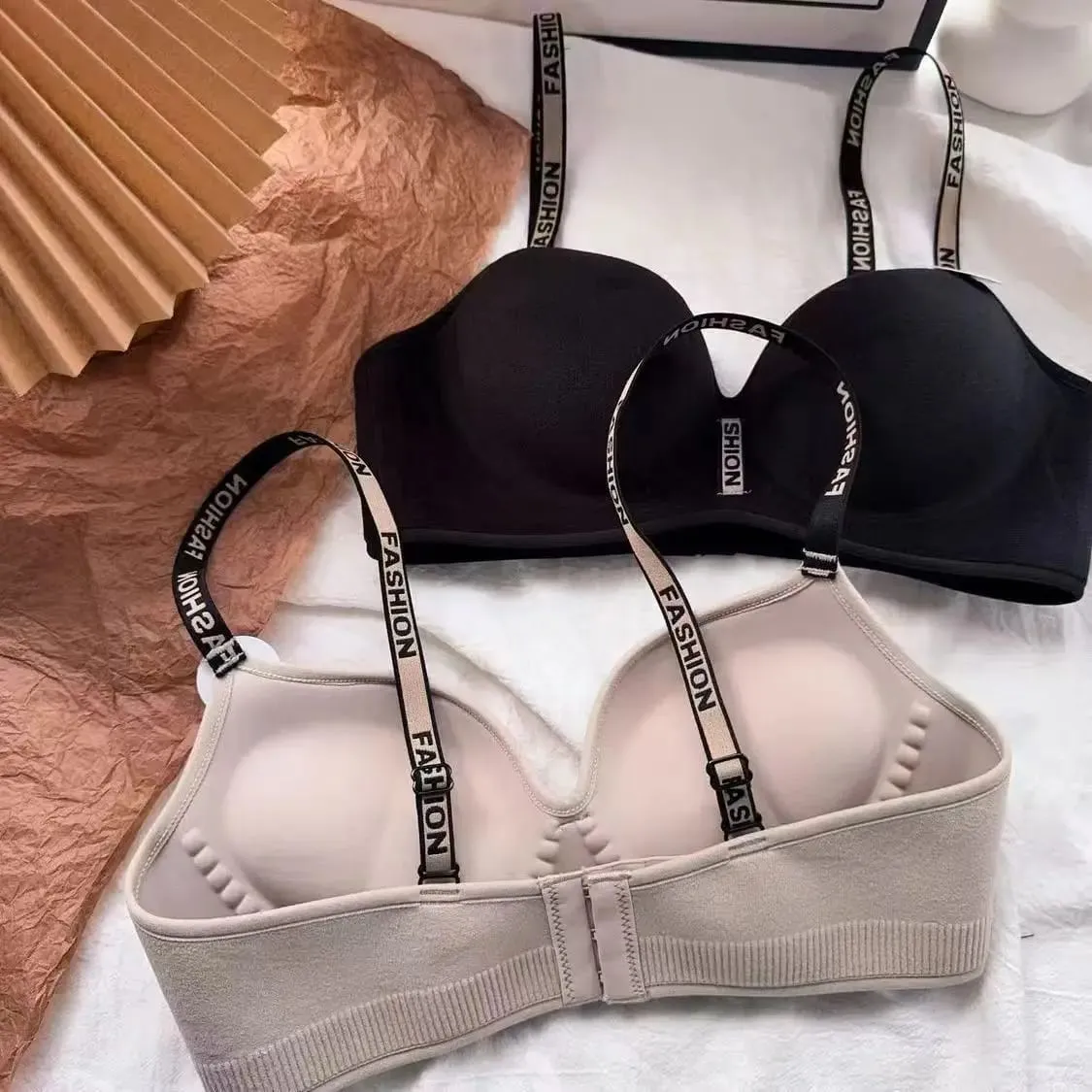 Thickened 5CM Seamless Push-Up Bra - Small Breast Gathering Anti-Sagging Soft Flat Chest Special Lingerie No Steel Ring