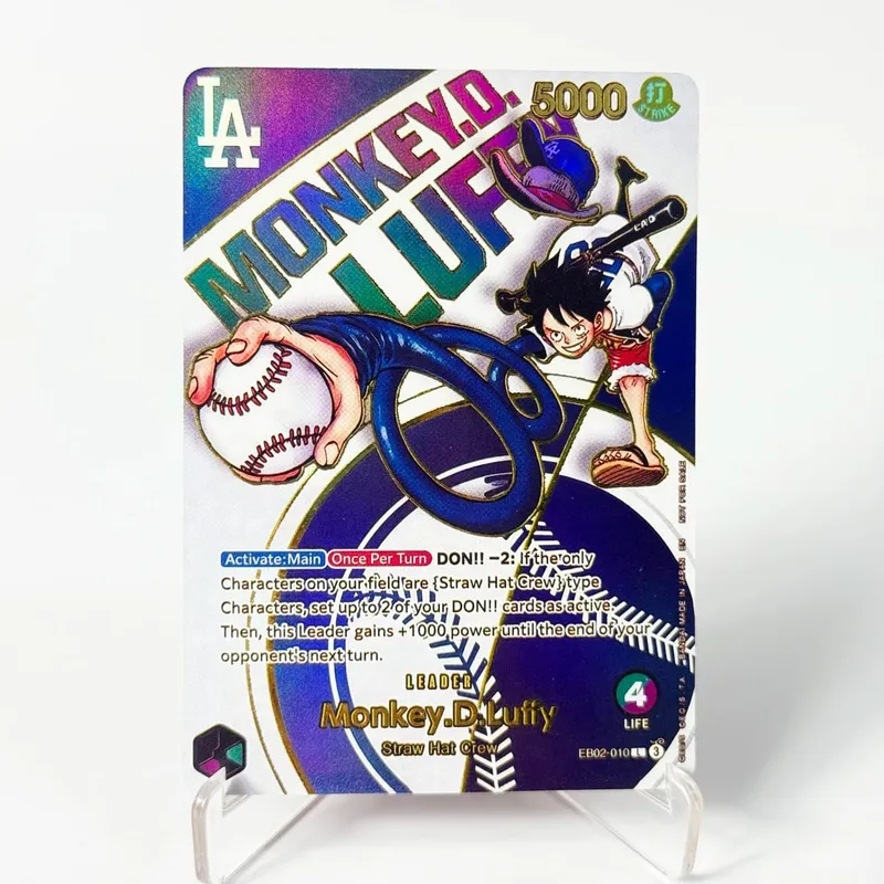 One Piece US College Basketball Luffy Promo Card Straw Hat Crew Anime Collectibles Replica High Quality Cards Foil Texture Card