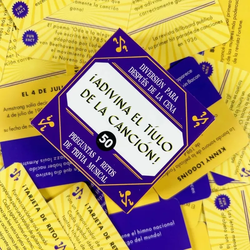 5.5x5.5cm Spanish Mini Size Game Cards " Name That Word !" 50 Pcs Cards Game Family Gathering Card Game Camping Game