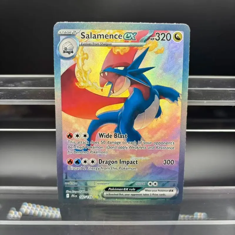 DIY Collection Cards Psyduck Salamence Crobat Mewtwo ex EN Self Made Single Card Classic Game Anime Card Gift Toy