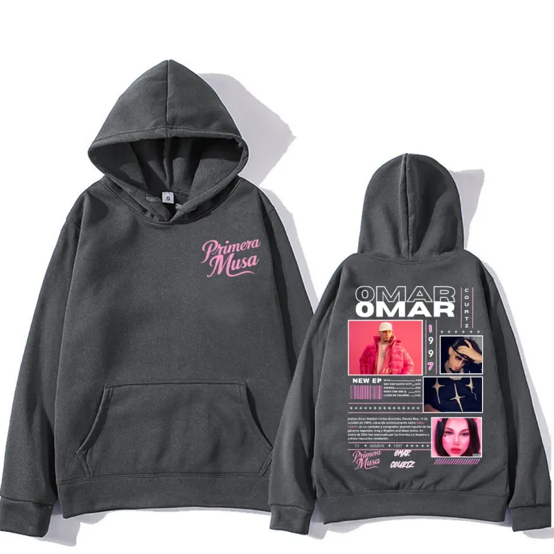 Omar Courtz First Muse Album Tour Merch Fashion Hoodies for Men and Women Hip Hop Hooded Sweatshirts vintage Oversized Pullovers