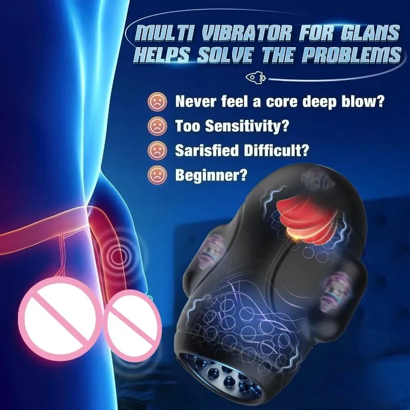 Smart Vibration Male Masturbator Penis 360° Wrapping Stimulator Adult Sex Toy for Men 10 Vibrating & 3 Motors with App Control