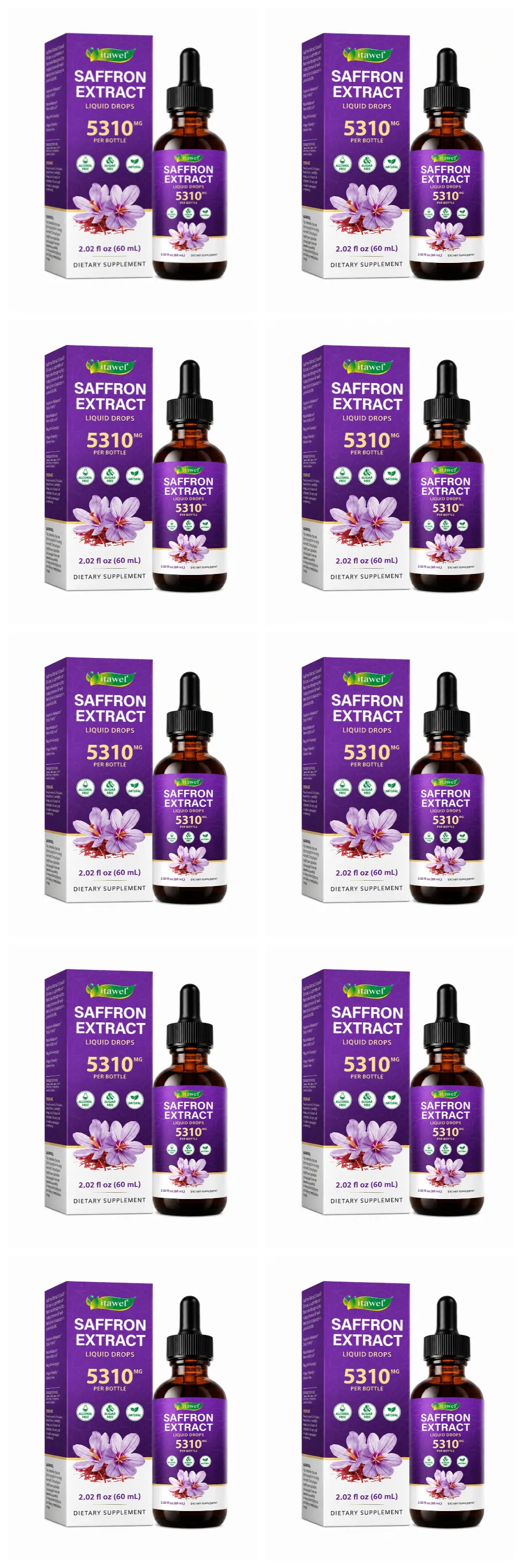 Saffron Extract Liquid Drops 117mg per Serving for Antioxidant Balanced Mood Healthy Sleep & Premenstrual Comfort Support 60ML — image 13