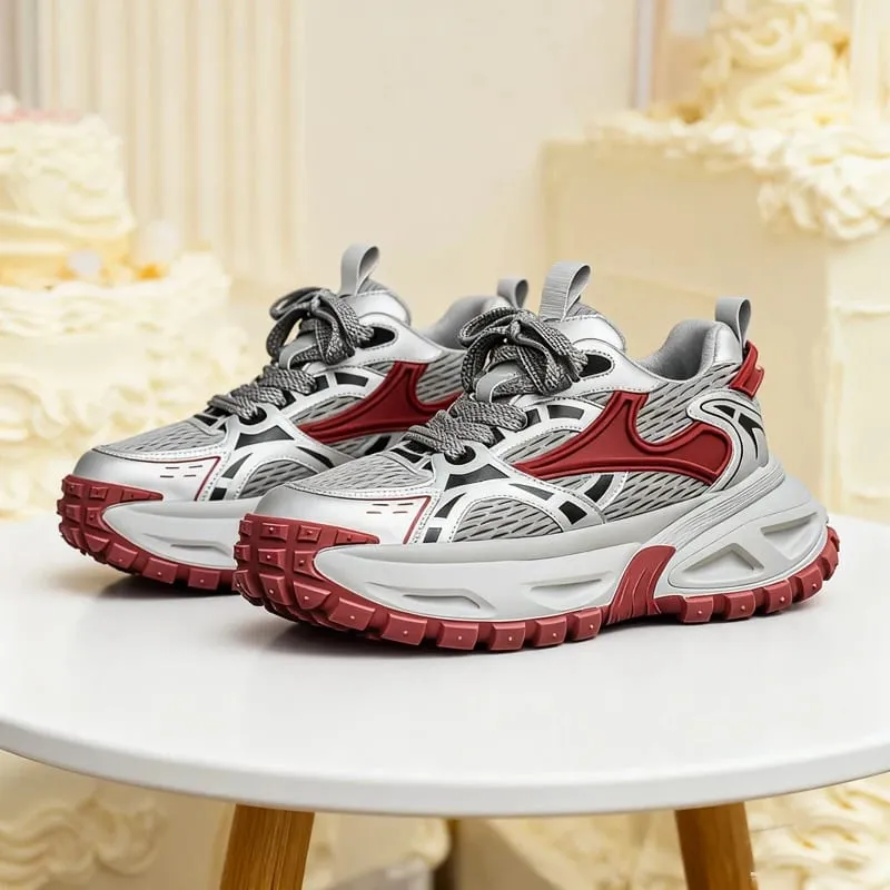 Chunky Sneakers Summer new heighten breathable lightweight casual Men's outdoor running shoes fashion student speed sports shoes