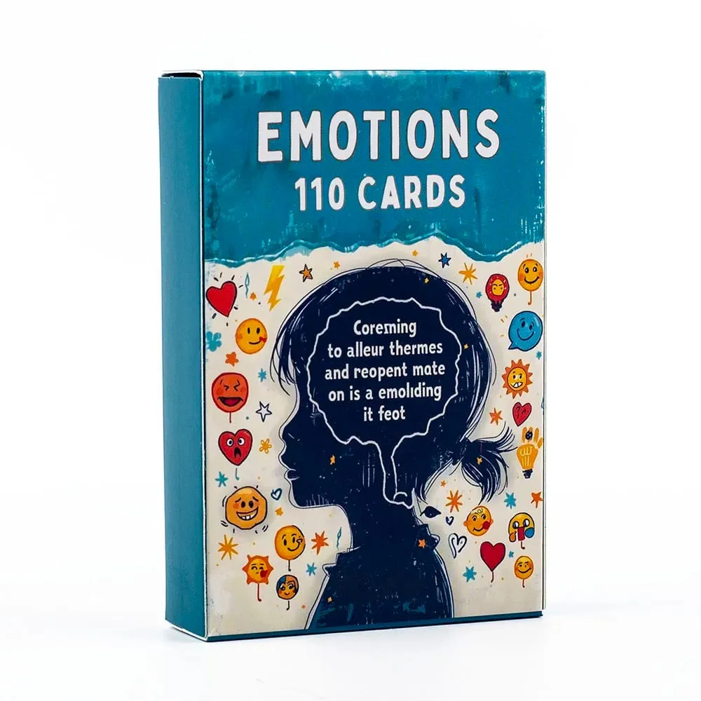 Kids Adults Emotions Flashcards 110pcs Emotional Recognition & Expression Fun Learning Game Interactive Board Playing Cards Set