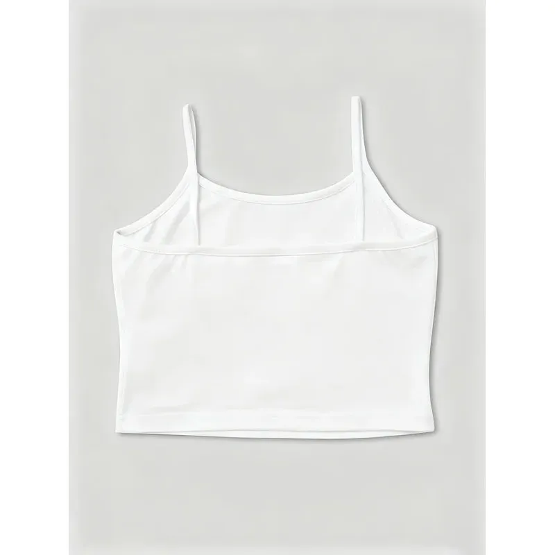 Women Romantic Aesthetic Graphic Cami Top Leopard Love Lip Sleeveless White Spaghetti Strap Crop Tank Vest