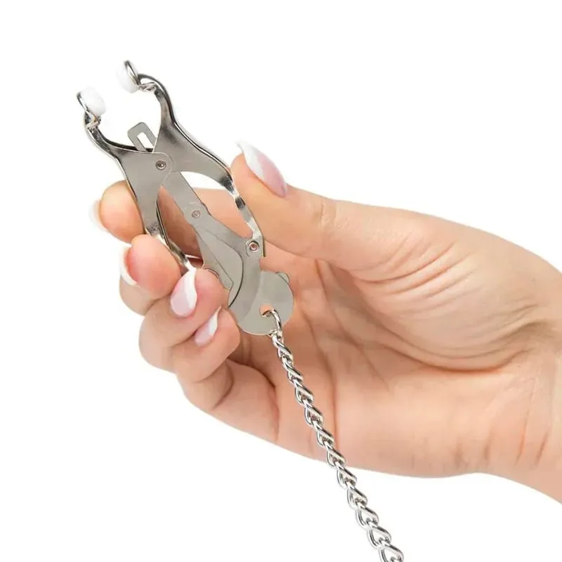 Metal Nipple Clamps with Chain Breast Stimulator Fetishism Erotic Sex Toy For Couple Men and Women