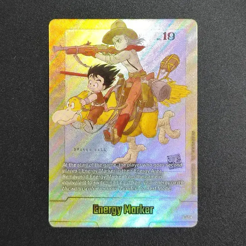 Self Made English Dragon Ball Super Fusion World Energy Markers Gold DBSFW_EM Son Goku Game Collection Flash Card Toy