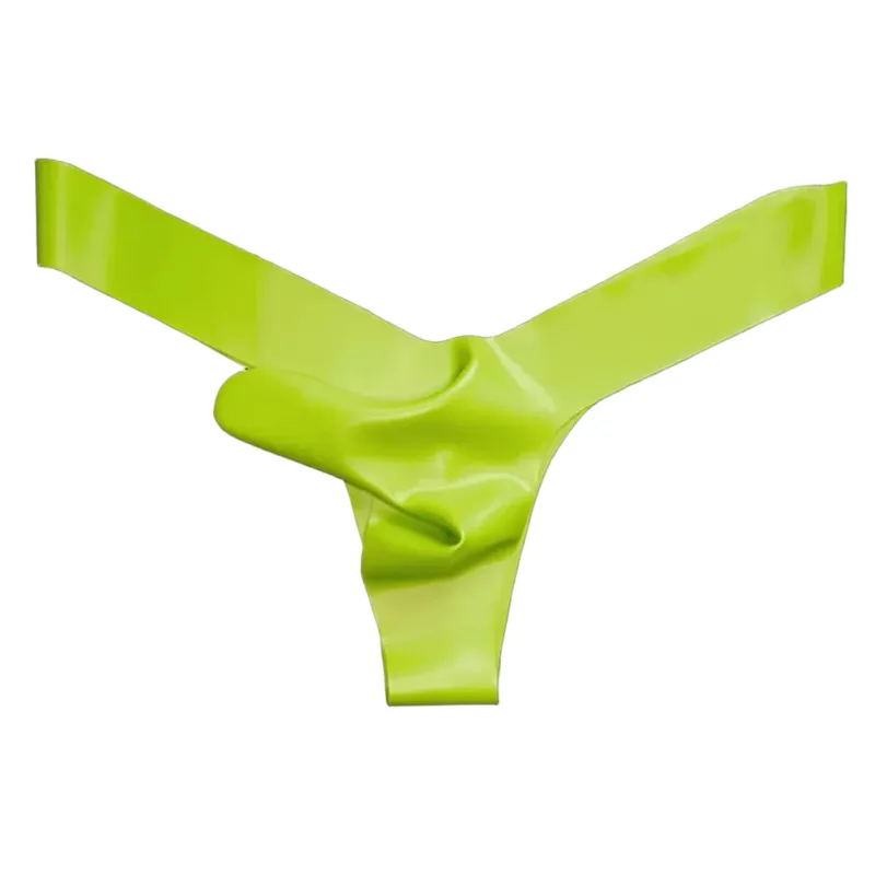 Mens Latex Foam Soft G-strings Sexy Lingerie Underwear Rubber Elephant Nose Pouch Thongs Man Sheer Exotic Panties