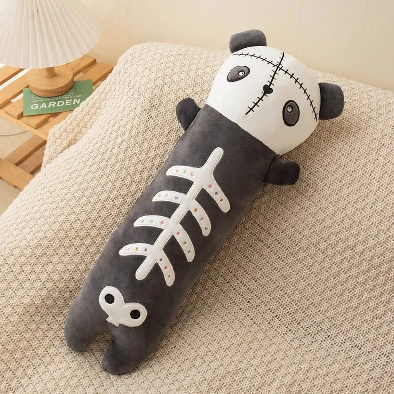 60cm Horror Goth pluszowe zwierzę królik Panda miękka zabawka śliczna poduszka na ciało dekoracja na imprezę halloweenową zabawny prezent dla dziewczynki chłopca