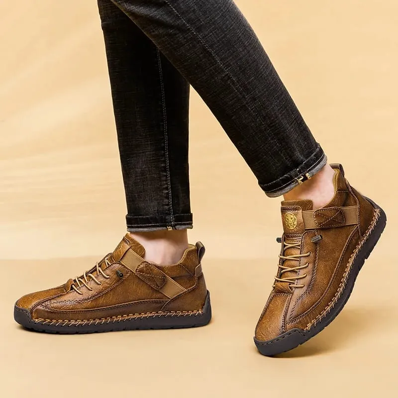 Handmade Men's High-Top Sport Casual Boots Breathable Outdoor Wear with Extended Size Options Classic Ankle Boots