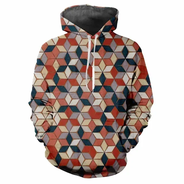 Fashion 3D Men's Colors Scottish Men's Hoodie Casual Printed Digital Hip Hop Personalized Hoodie Long Sleeve Tops