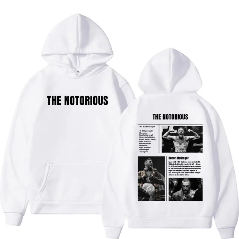 Limited The Notorious Conor McGregor Sweatshirts Men Women Violence Aesthetic Gothic Hoodies Autumn/Winter Long Sleeve Pullovers