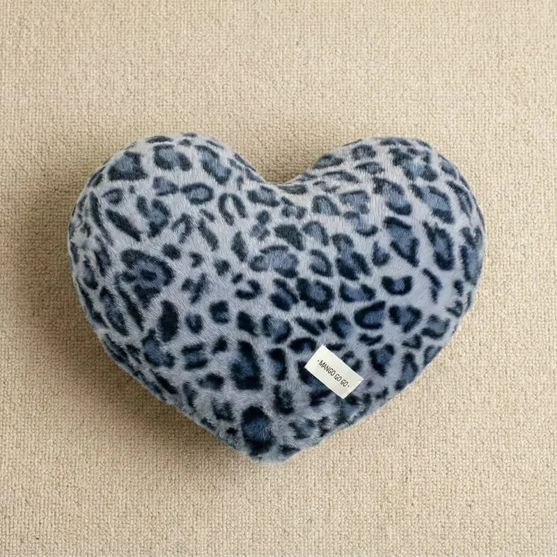 40x35cm Leopard Print Pillow Love Heart Soft Stuffed Plush Warm Sofa Cushion Romantic Valentine's Day Gifts Home Decor For 2026 — image 9