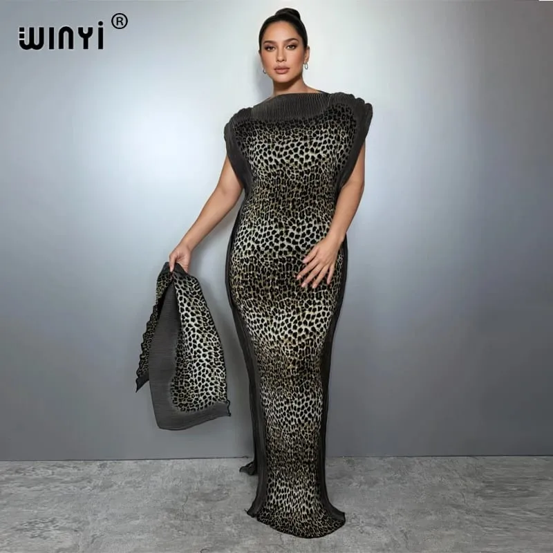 Pleated Elastic Slim Dress Women Crumple Design Pleated Luxury Abaya Muslim Party Dress Poncho for Women Beach Wear Kaftan