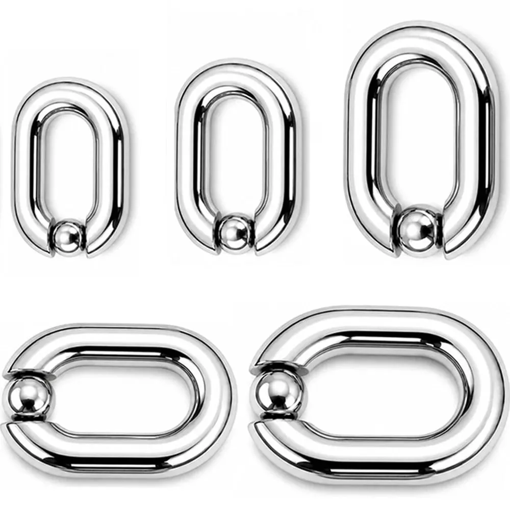 Male Heavy Duty BDSM Stainless steel Ball Scrotum Stretcher metal penis bondage Cock Ring Delay ejaculation male new Sex Toy men