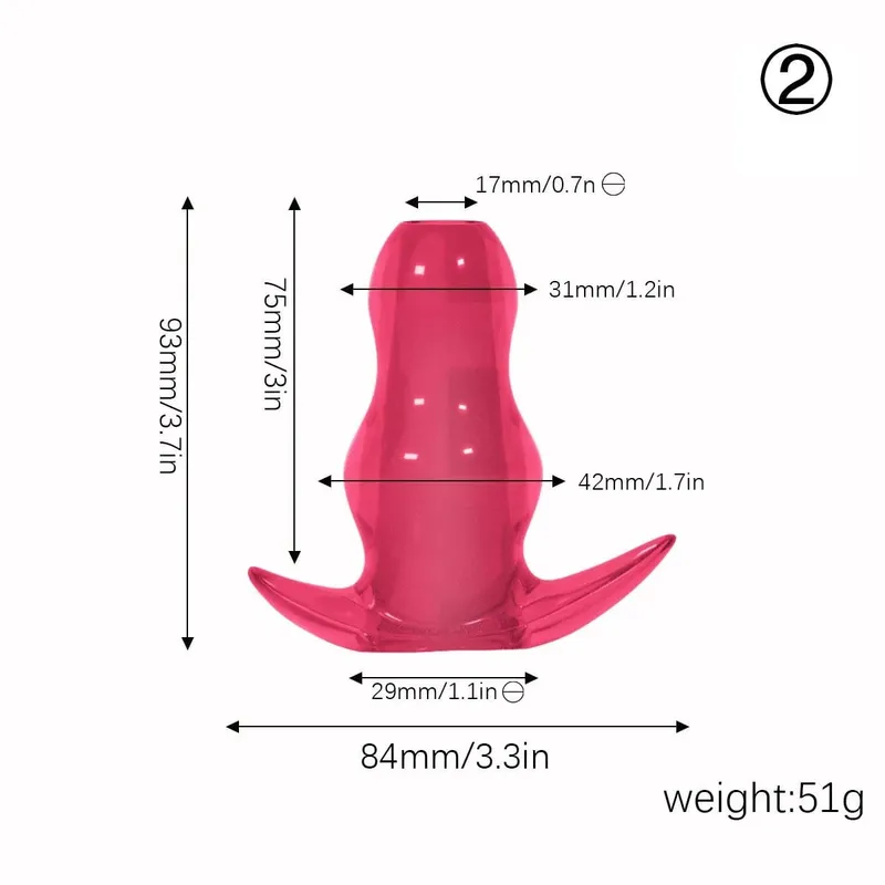 5 Sizes Hollow Anal Plug Insert Anus Dilator Sex Toys For Women Anal Speculum Expander Vagina Butt Plug Dildo Prostate Massager