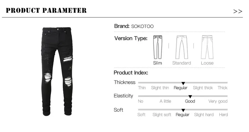 ผู้ชาย Cracked Silver หนัง Patch Biker กางเกงยีนส์ Streetwear Skinny Tapered ยืดกางเกงยีนส์กางเกง Ripped Patchwork กางเกงสีดำ